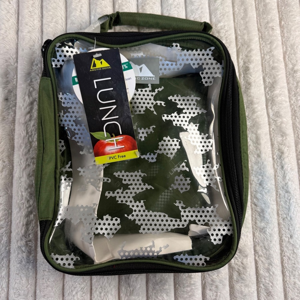 Arctic‎ Zone Insulated Lunch Box Olive Green Microban PVC Free NWT